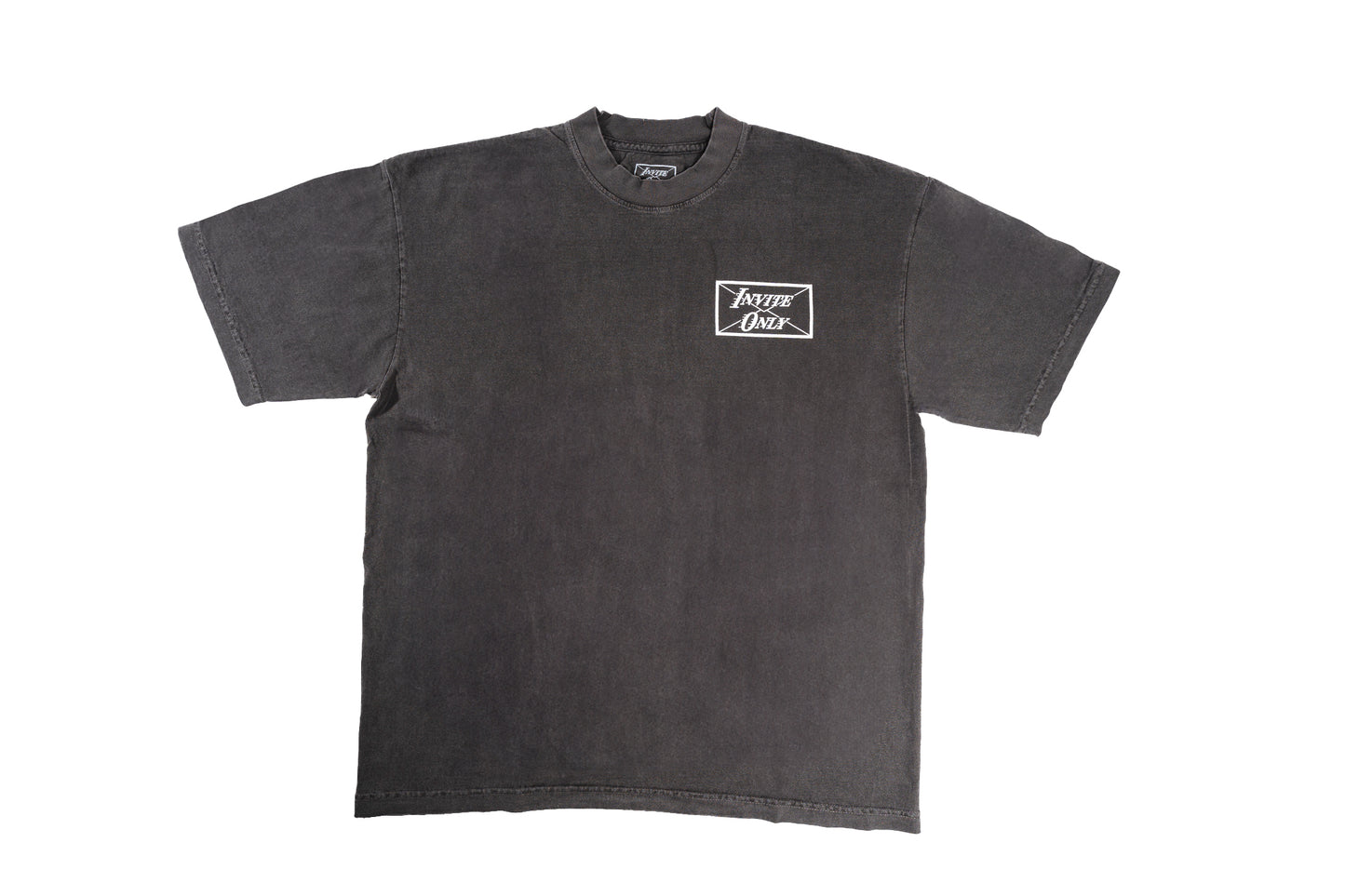 INVITE ONLY VINTAGE GREY LOGO TEE