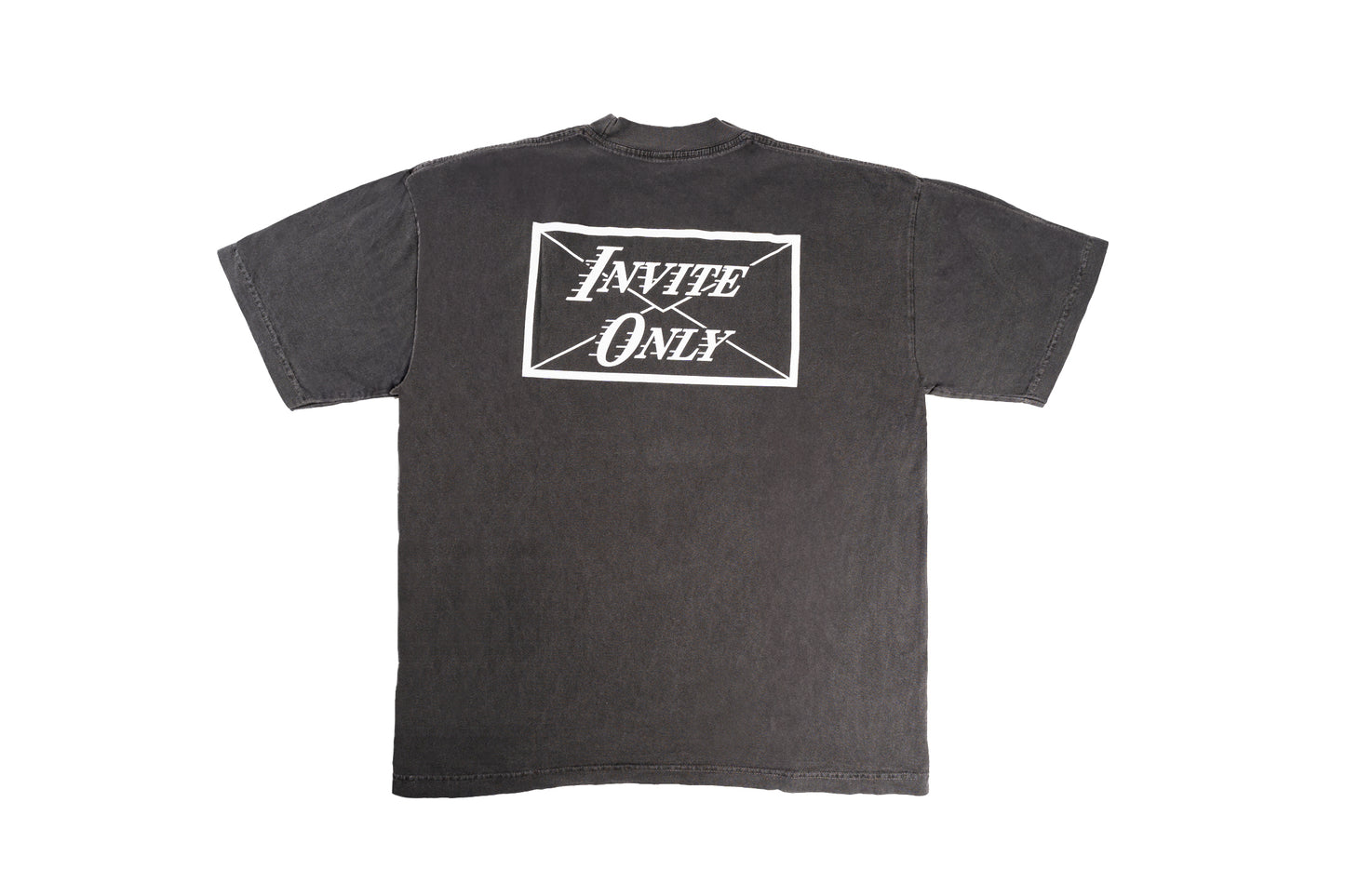 INVITE ONLY VINTAGE GREY LOGO TEE