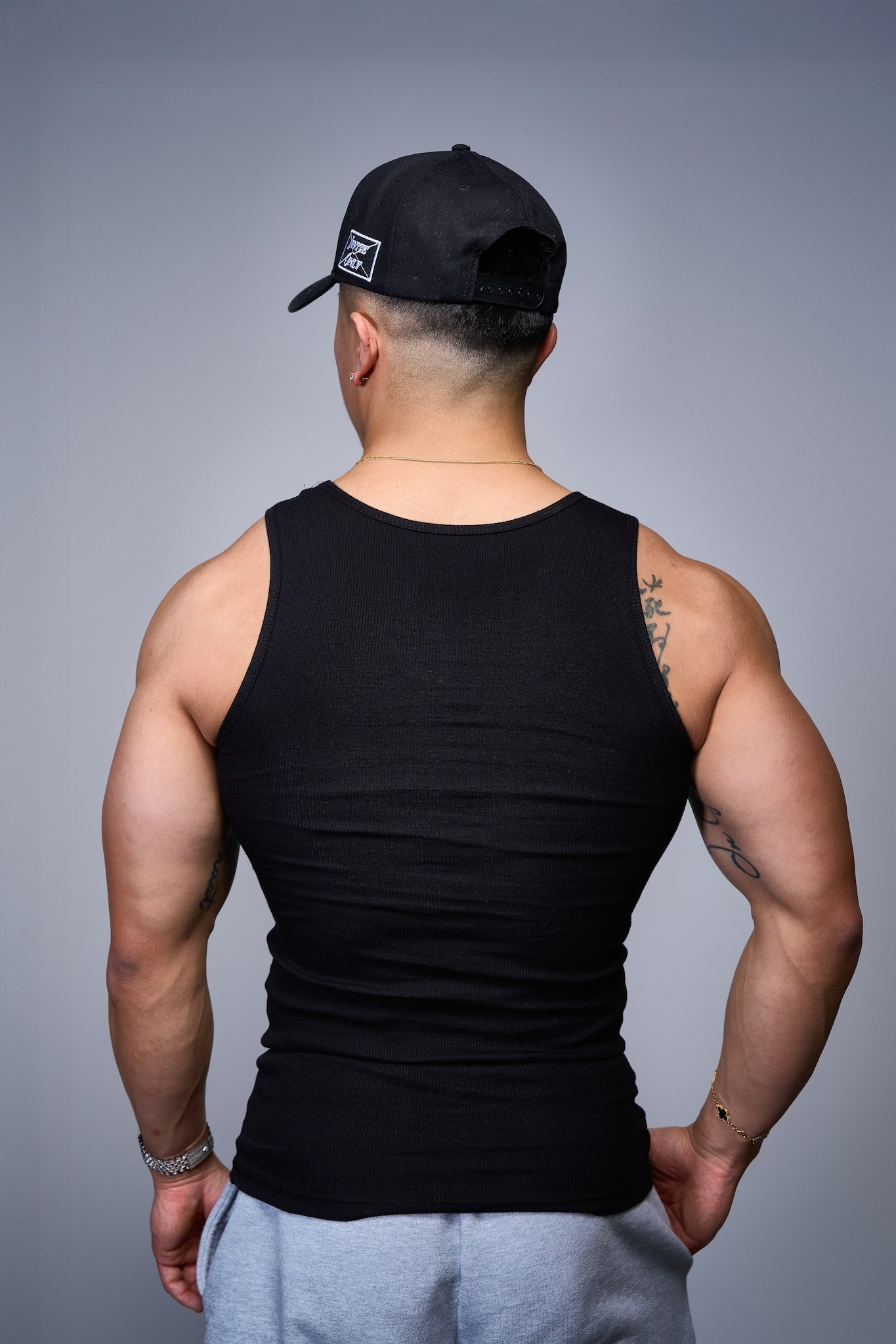 3 Pack Black Beater Tanks